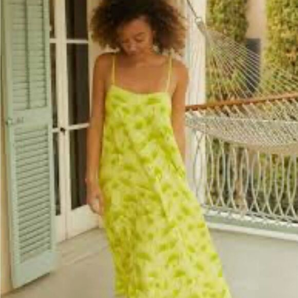 Citrine Lizzie Dress  Lime Palms XS NWT - Picture 3 of 7